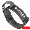 Julius-K9 Collar Negro con la manija, la cerradura de seguridad y el remiendo intercambiables