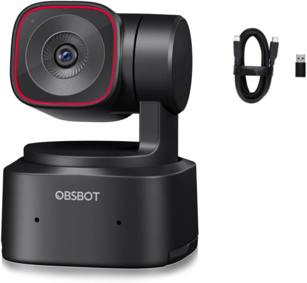 OBSBOT Tiny 2 Lite AI-Powered 4K UHD PTZ Webcam, sensor CMOS de 1/2 pulgadas, zoom digital 4X, seguimiento automático AI con control de gestos de zoom automático 2.0 - Imagen 3