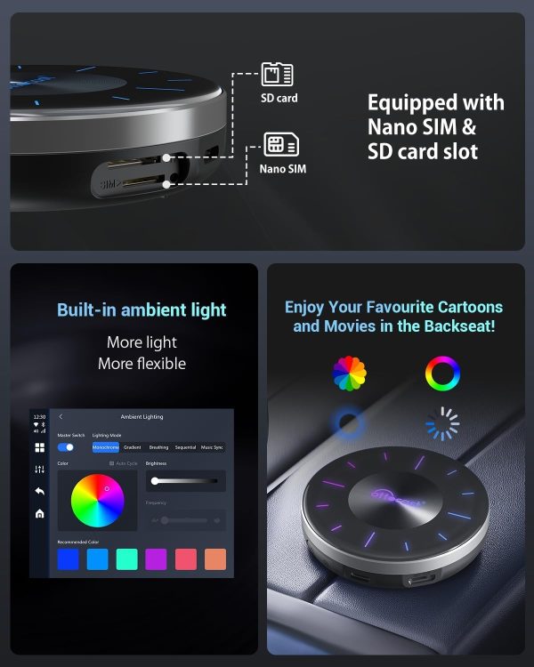 OTTOCAST P3 OttoAiBox - 2024 Android 12 CarPlay AI Box - Imagen 5