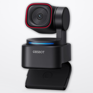 OBSBOT Tiny 3 Lite - Cámara web 4K de audio espacial con IA - Cámara PTZ compacta de seguimiento de IA con sensor de 1/1.2 pulgadas, Tri-Mic, control de voz