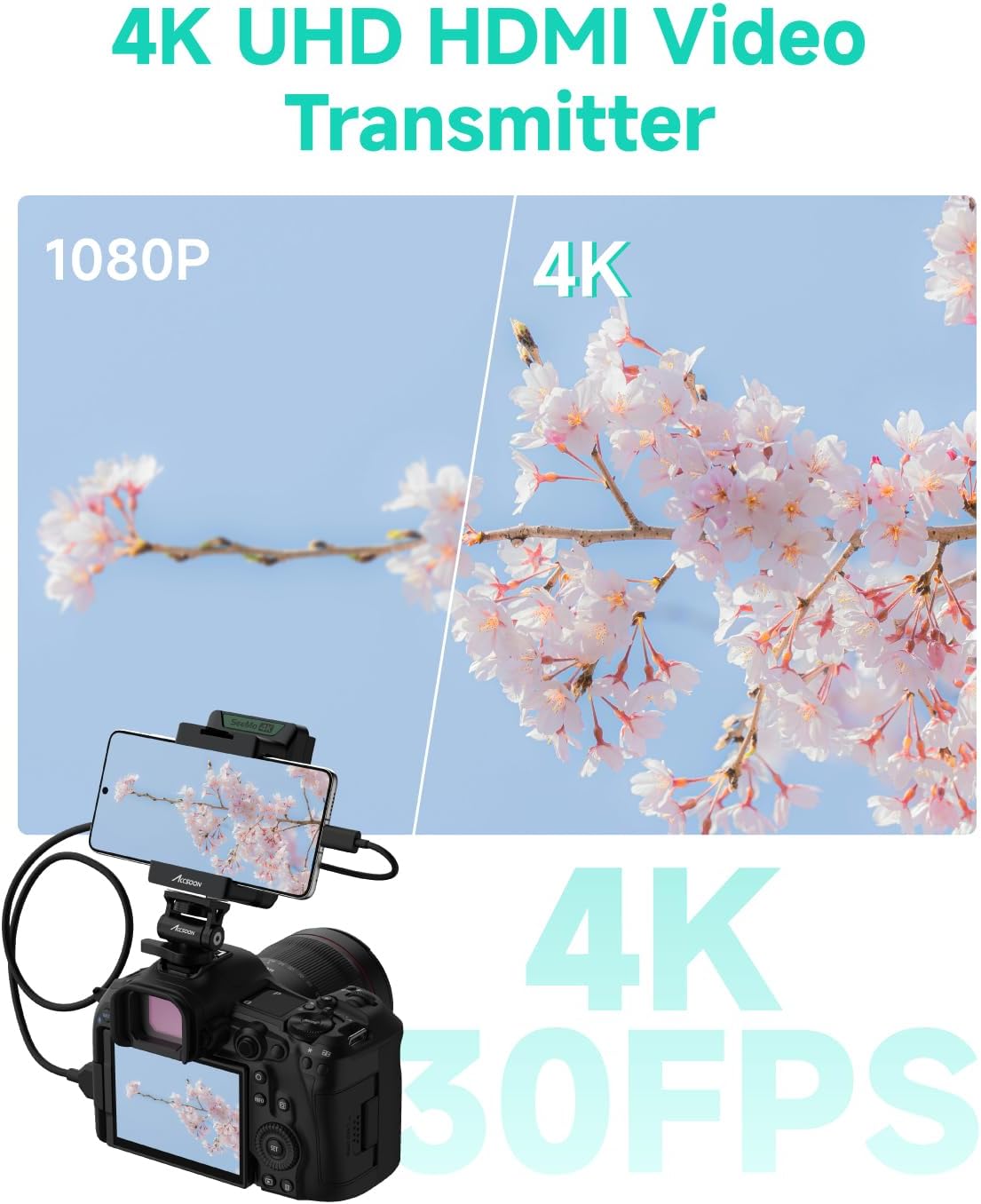 Accsoon Transmisor De Video Inalambrico 4K compatible para Android - Imagen 9