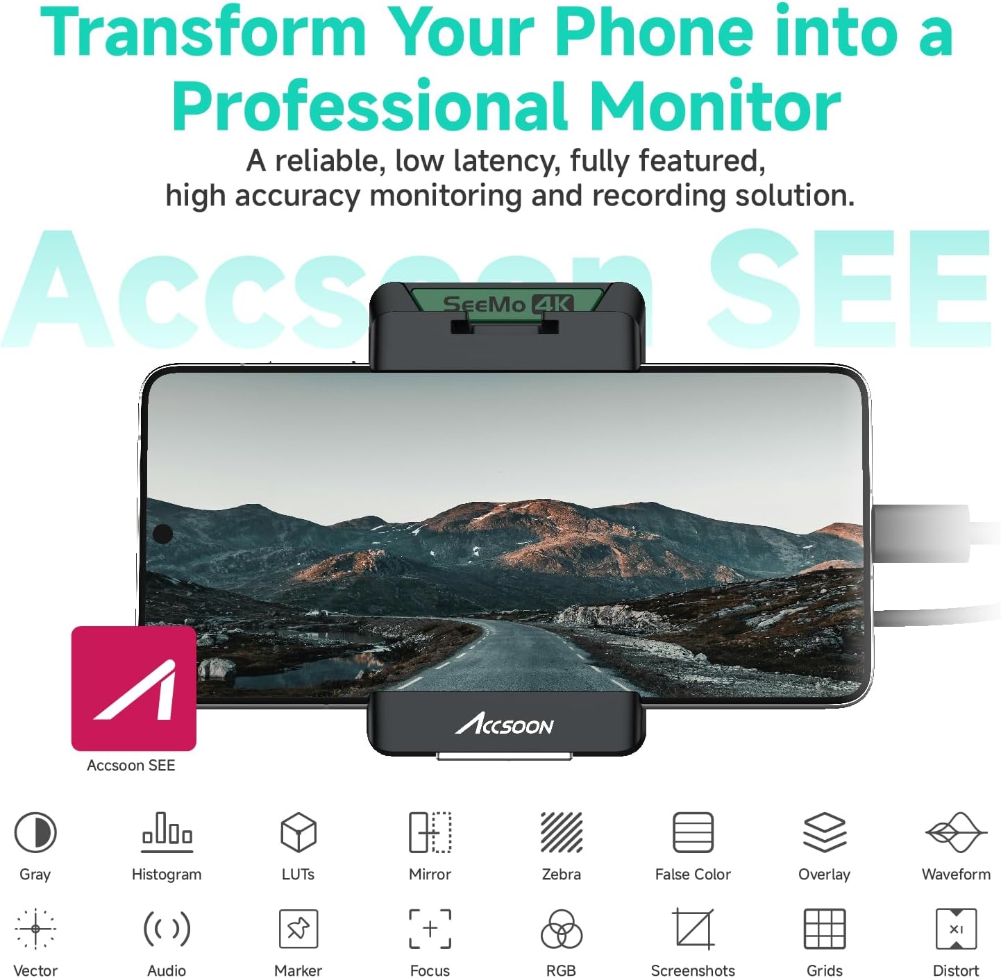 Accsoon Transmisor De Video Inalambrico 4K compatible para Android - Imagen 4