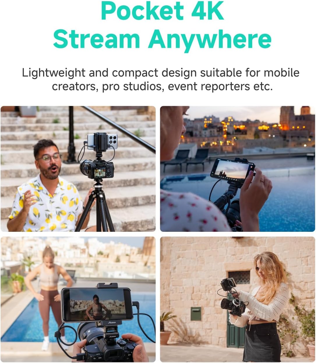Accsoon Transmisor De Video Inalambrico 4K compatible para Android - Imagen 14