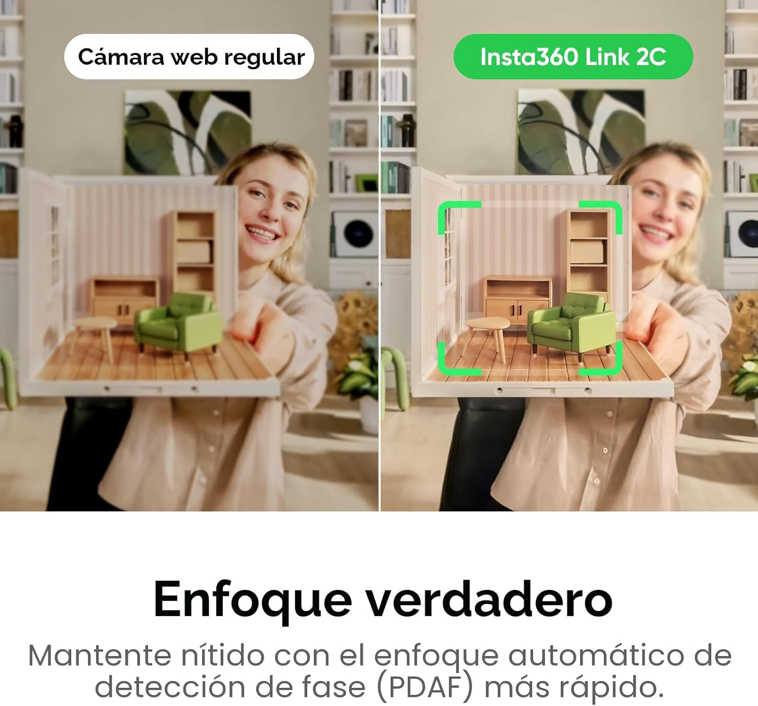 Insta360 Link 2 – Webcam 4K con IA, Cancelación de Ruido y Seguimiento Automático para Videollamadas - Imagen 5