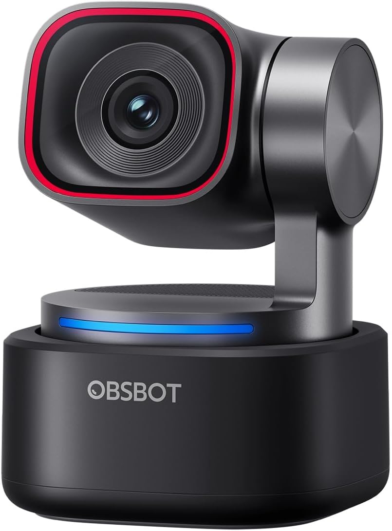 OBSBOT Tiny 3: Webcam 4K PTZ con IA y audio espacial.