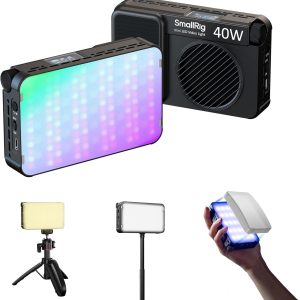 Luz LED RGB RM40C Portátil para Cámara, Video, Fotografía y Streaming